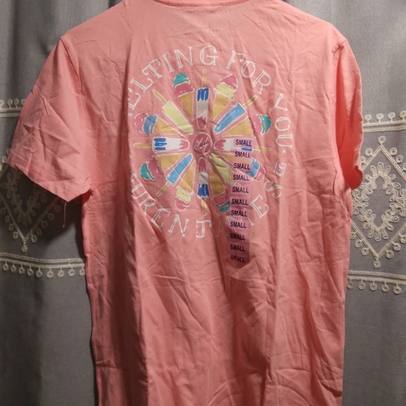 Women's Lauren James graphic tee Small NWT coral - Picture 3 of 4